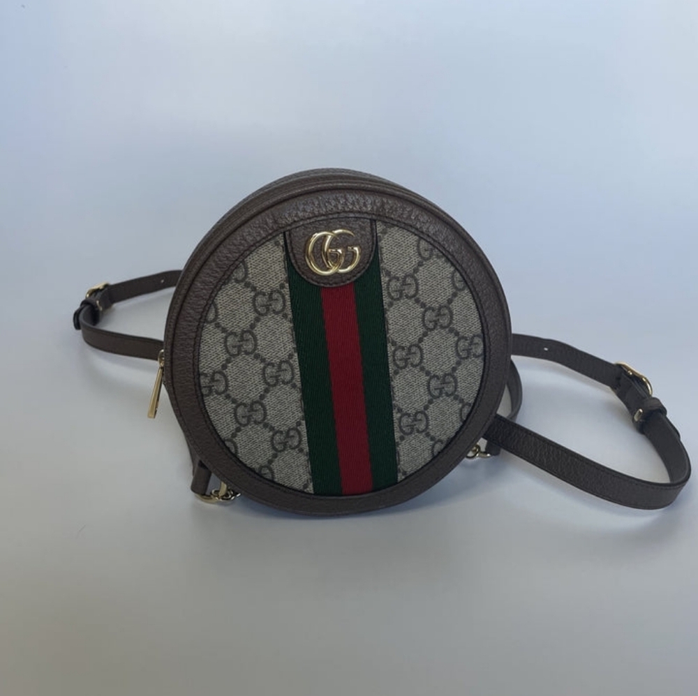GUCCI | GG SUPREME MINI OPHIDIA ROUND BACKPACK
